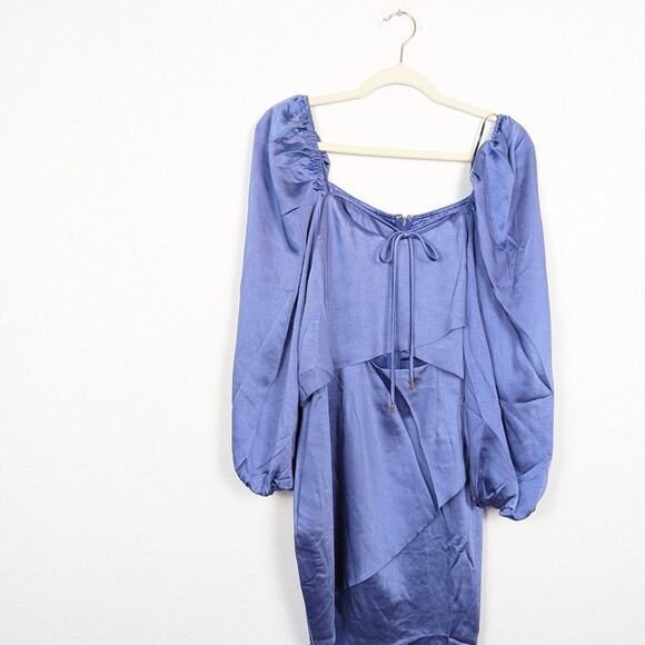 Elliatt Purple Uriel Long Sleeve Halter Dress Size S - Picture 3 of 9